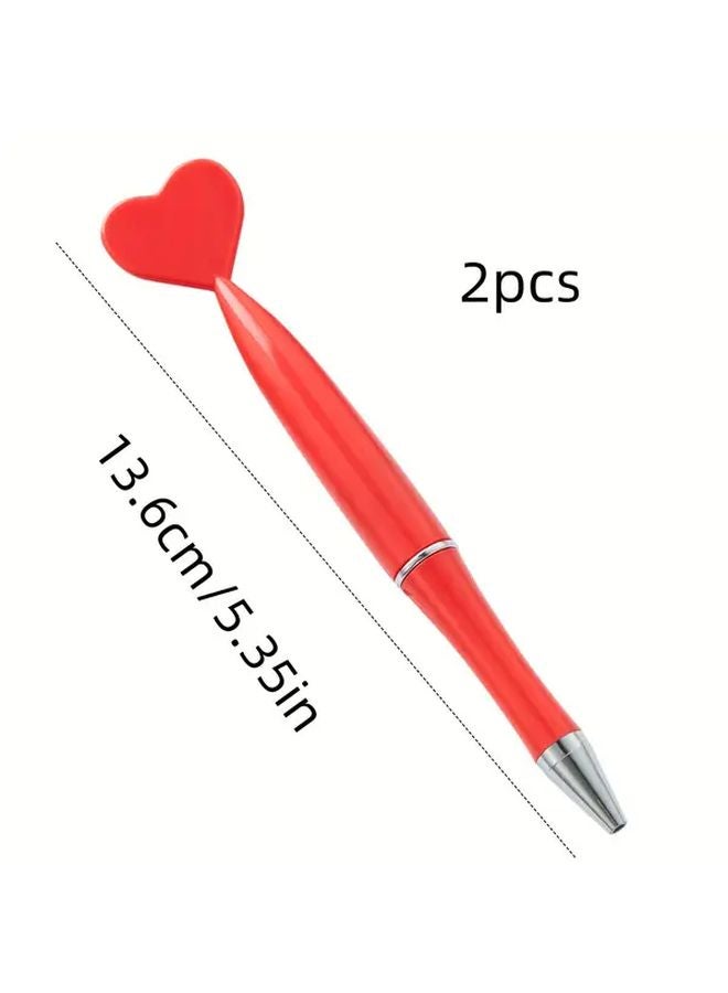 4 Pack Heart Shape Ballpoint Pen 1 0 Mm Smooth Writing Replaceable Refills Gift - Image 2